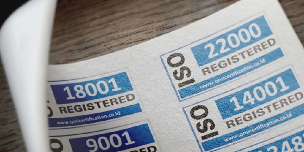 iso certification on a paper